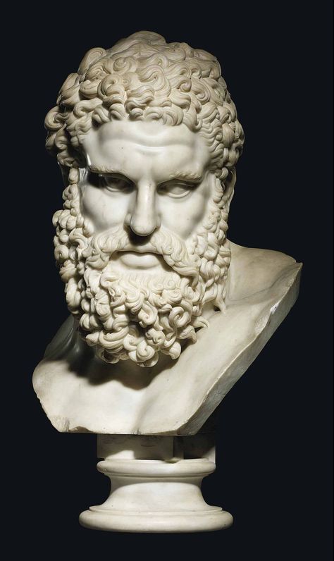 Farnese Hercules, Greek Mythology Statue, Zeus Statue, Statue Tattoo, Ancient Greek Sculpture, Marble Bust, Roman Statue, Classic Sculpture, Greek Statues