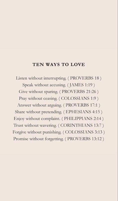 📝 | kautmank | VSCO Ten Ways To Love, Ways To Love, Ayat Alkitab, Bible Study Verses, Bible Motivation, Inspirational Bible Quotes, Bible Verses Quotes Inspirational, Bible Quotes Prayer, Biblical Quotes