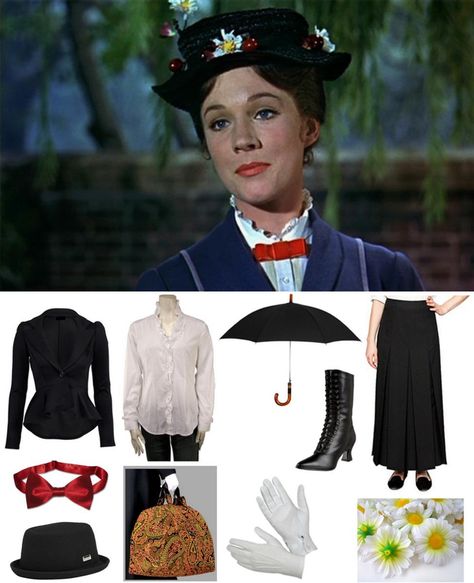 Adult Mary Poppins Costume, Halloween Costumes Mary Poppins, Mary Poppins And Bert Costume Diy, Marry Poppins And Bert Costume, Merry Poppins Costume, Mary Poppins Costume Women, Mary Poppins Diy Costume, Easy Mary Poppins Costume, Disfraz Mary Poppins