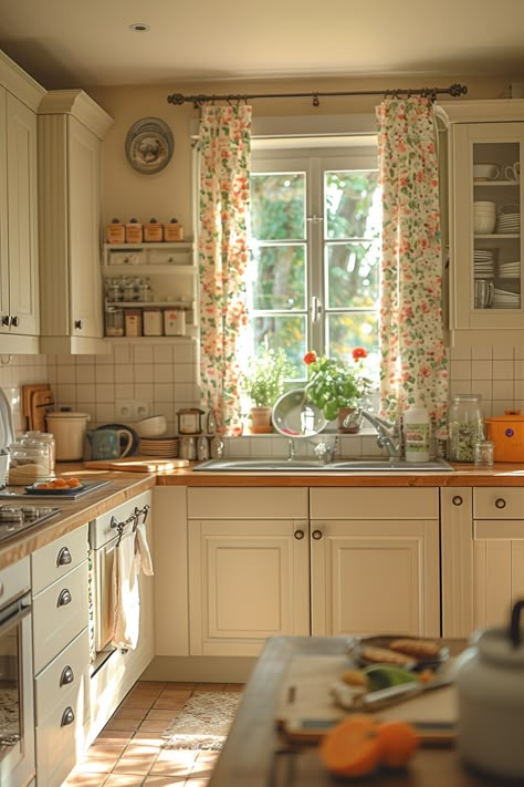 French Kitchen Design, Cocina Shabby Chic, Casa Country, Casa Vintage, House Vibes, Home Vibes, Cozy Kitchen, Kitchen Farmhouse, Kitchen Trends