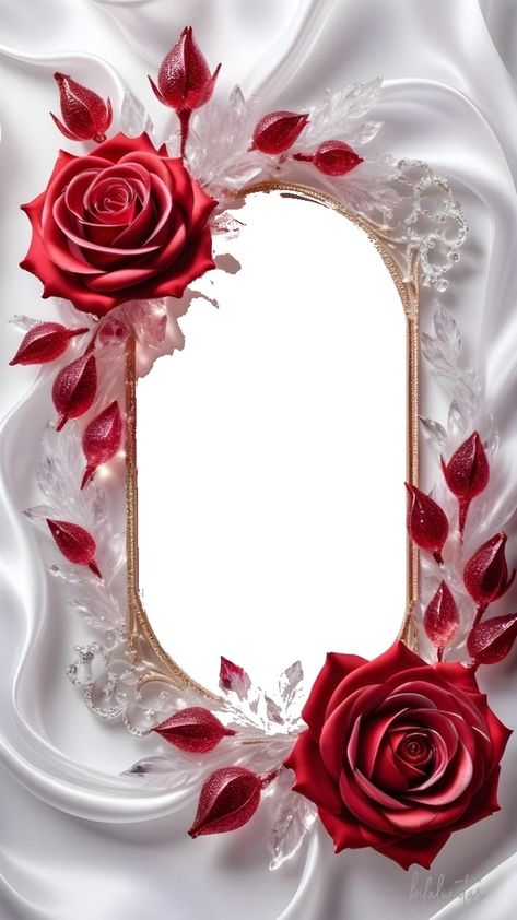 Flower Frame Design Beautiful, Wedding Frame Background, Birthday Frames Design, Romantic Picture Frames, Two Photo Frame, Free Picture Frames, Picture Frame Template, Romantic Picture, Romantic Frame