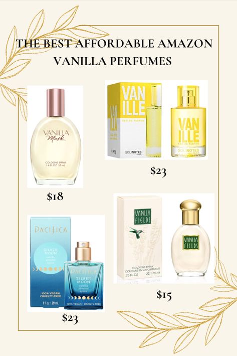 Cheap Vanilla Perfume, Perfumes On Amazon, Perfume Affordable, Amazon Perfume, Perfume Cheap, Affordable Perfume, Perfume Inspiration, Vanilla Perfumes, Vanilla Body Spray