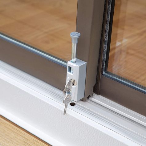 Types of Sliding Glass Door Locks and How to Find The Best One For You Aluminium Patio Doors, Sliding Window Lock, Patio Door Locks, Patio Door Handle, Door Handle With Lock, Sliding Doors Exterior, Glass Door Lock, Sliding Glass Doors Patio, Diy Sliding Door