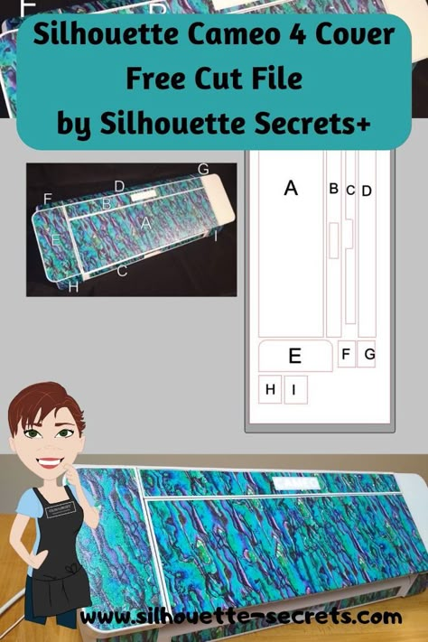 Have a new Cameo 4 and want to customize it? Grab this FREE Cut file to create your own cover. I used Sparkleberry Ink Patterned adhesive vinyl. What will you use? Grab the free file here: https://silhouette-secrets.com/2019/10/17/cameo-4-cover-and-more/ Cameo 3 or older model machines? Scroll to the bottom of the post for a cut file for your machine. Silhouette Cameo 4 Plus Projects, Cameo 4 Gifts, Cameo Pro, Cricut Cover Pattern, Diy Cricut Cover Pattern Free, Cameo 4 Projects, Silhouette Cameo 4 Tutorials, Silhouette Cameo Sticker Tutorial, Silhouette Cameo 4 Tutorials For Beginners