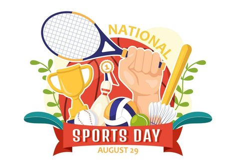 National Sports Day Drawing, Sports Day Poster School, Sport Day Poster, Sports Day Board Decoration, Sports Day Drawing, School Sports Posters, Landing Page Background, Sports Day Poster, School Sports Day