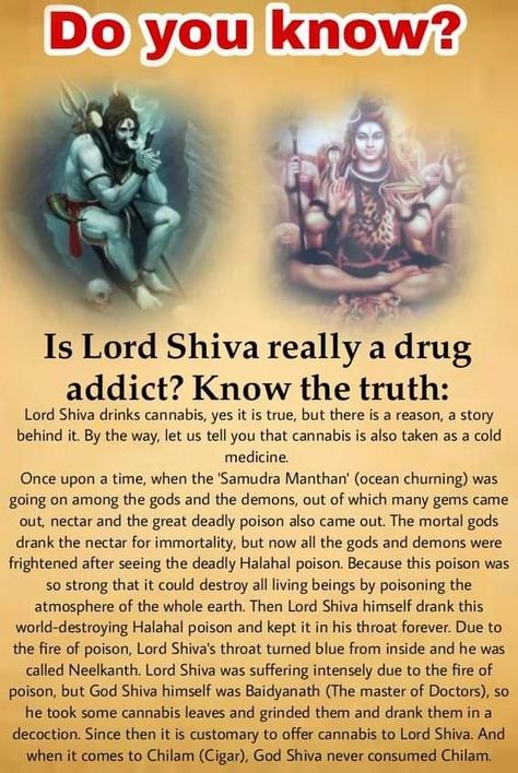 #Shiva #God #Hemp #420 Hinduism Beliefs, Hinduism History, God Of Destruction, Shiva Shankara, Indian Philosophy, Ancient History Facts, Indian History Facts, Sanatan Dharma, True Interesting Facts