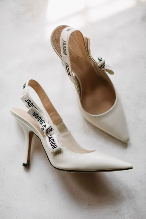 Dior? Yes PLEASE! Obsessed over this bride’s classy heels! Dior Bridal, Designer Wedding Shoes, Wedding Shoes Bride, Bridal Heels, Wedding Heels, Green Wedding Shoes, Bride Shoes, Dior Shoes, Bride Wear