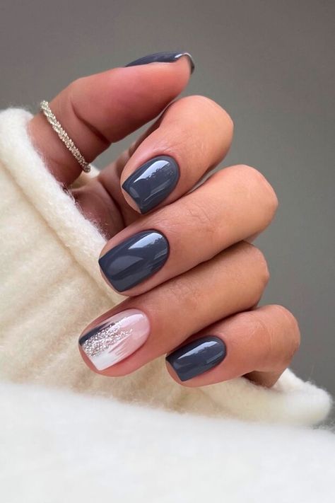 Elegant Nail Art, Short Gel Nails, Smink Inspiration, Her Nails, Gray Nails, Cute Gel Nails, Short Acrylic Nails Designs, Spring Nail, Dipped Nails