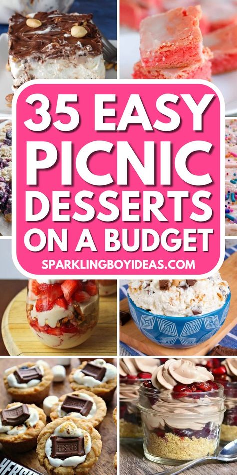 Picnic desserts to adore! Explore easy picnic dessert recipes like no-bake summer desserts, picnic-friendly cheesecakes, and portable desserts for picnics. Delight in summer fruit pies, berry crumbles, and picnic lemon tarts. Try our mason jar desserts for picnics or picnic dessert skewers. Cater to all with vegan picnic dessert ideas, fruit skewers, and other picnic treats. Don’t forget mini desserts for outdoor dining and picnic cookie recipes that kids will love. Also, try our berry desserts. Pie, Picnic Desserts For A Crowd, Easy Picnic Desserts, Picnic Dessert Recipes, Picnic Dessert Ideas, Summer Picnic Desserts, Picnic Dessert, Easy Picnic Food, Portable Dessert