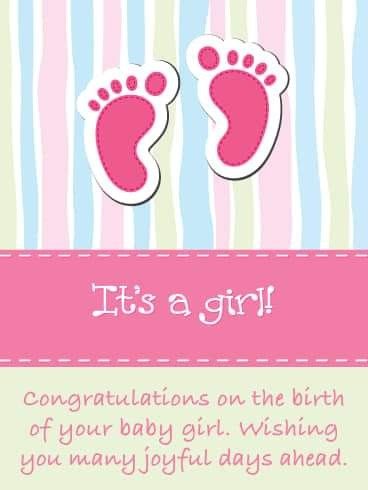 Its A Baby Girl Congrats, Congratulations Baby Girl, Baby Cartoon Characters, Baby Gril, Baby Girl Card, Birthday Reminder