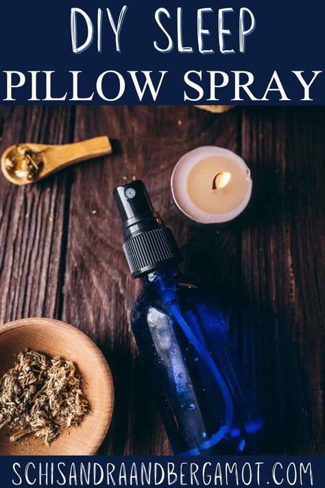 This easy-to-make homemade DIY pillow spray recipe has an intoxicating blend of essential oils designed to help promote both deep sleep and pleasant dreams. Diy Pillow Spray, Cottage Apothecary, Essential Ouls, Holy Basil Essential Oil, Deep Sleep Essential Oils, Sleep Pillow Spray, Pleasant Dreams, Enchanted Cottage, Sleep Spray