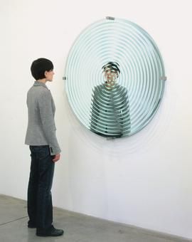 Concentric mirror • Artwork • Studio Olafur Eliasson Tiny Mirror, Mirror Illusion, Studio Olafur Eliasson, Stained Glass Windows Church, Mirror Installation, Olafur Eliasson, Mirror Artwork, New Media Art, Mirror Art