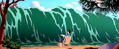 Dean Mccoppin, Wave Animation, Stylized Water, Animation Drawing Sketches, Giant Waves, Iron Giant, Song Of The Sea, The Iron Giant, Animation Gif