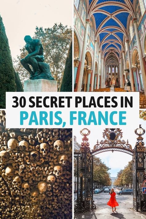 Discover secret places and hidden gems in Paris France with our detailed guide. Uncover the best things to do in Paris France that many tourists miss. Our Paris travel guide provides essential Paris travel tips for exploring these unique spots. Whether you're traveling to France for the first time or a seasoned traveler, these places to visit are a must do in Paris. Don't miss out on the best places to go in France. Visit France and experience its hidden beauty. Must Do In Paris, Hidden Gems In Paris, Traveling To France, Places In Paris, Paris Bucket List, Day Trip From Paris, Things To Do In Paris, Paris Travel Tips, Paris France Travel