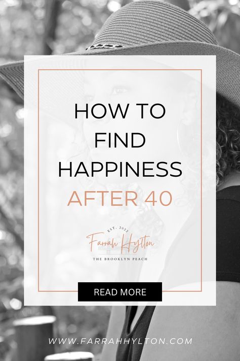 Finding happiness doesn't just happen, you have to create it. In this article, I share tips for finding happiness when you're over 40. How To Find Happiness Within Yourself, How To Find Happiness Again, How To Find Happiness In Yourself, Happiness Within Yourself, How To Find Happiness, Healthy Holistic Living, Find Your Aesthetic, Turning 40, Life Changing Habits