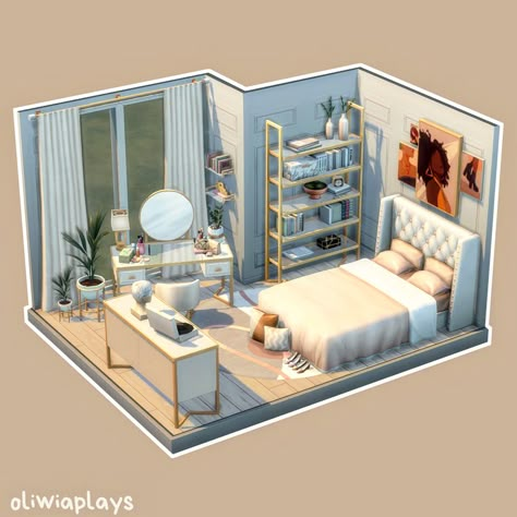 Sim4 Room Ideas, Sims Room Ideas No Cc, Sims Master Room, The Sims 4 Bedroom Master Suite, Sims Bedroom No Cc, Sims 4 Decor Ideas Base Game, Sims Bedroom Ideas Base Game, Sims Room Ideas Bedrooms, Sims 4 Room Ideas Base Game