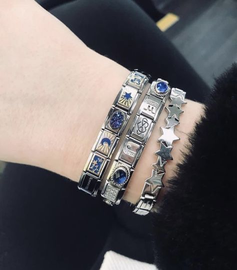 Nomination Bracelet, Italian Bracelet, Gelang Manik-manik, Pola Gelang, Gelang Manik, Jewelry Accessories Ideas, Dope Jewelry, Jewelry Lookbook, Funky Jewelry