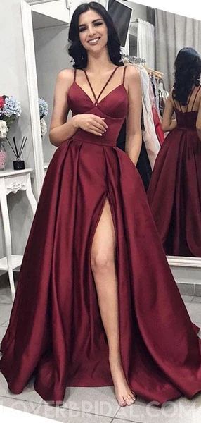 83e8ef518174e1eb6be4a0778d050c9ddesc52966189ri Burgundy Formal Dress, 16 Dresses, Dresses Cheap, Cheap Custom, Sweet 16 Dresses, Beauty Dress, Satin Prom Dress, Outfit Trends, Dresses Elegant