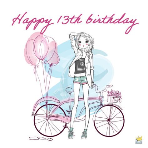 Happy 13 Birthday To My Niece, Happy Birthday 13 Girl, Happy Birthday Teen Girl, Happy 13th Birthday Girl, Happy Birthday 13, 13th Birthday Wishes, Tattoo 2022, Birthday Wishes Girl, 13 Birthday