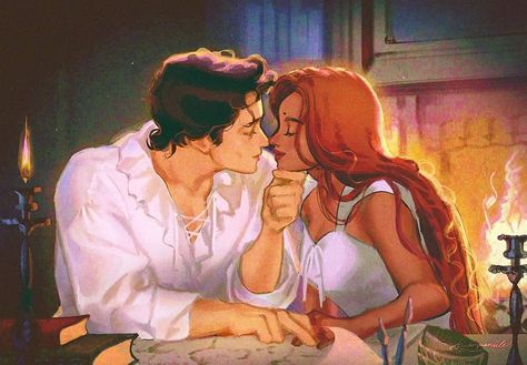 Interracial Art, Little Mermaid Live Action, Disney Princess Fan Art, Disney Fanart, Disney Couples, Pinturas Disney, Disney Princess Art, Princess Art, Cute Couple Art