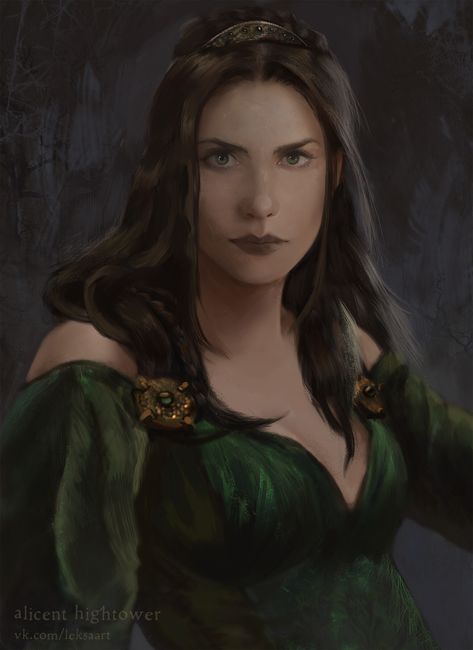 Alicent Hightower Art, Young Alicent Hightower, House Of The Dragon Fanart, Queen Alicent Hightower, Young Alicent, Queen Alicent, Fire Character, Dragon Fanart, Game Of Thrones Artwork