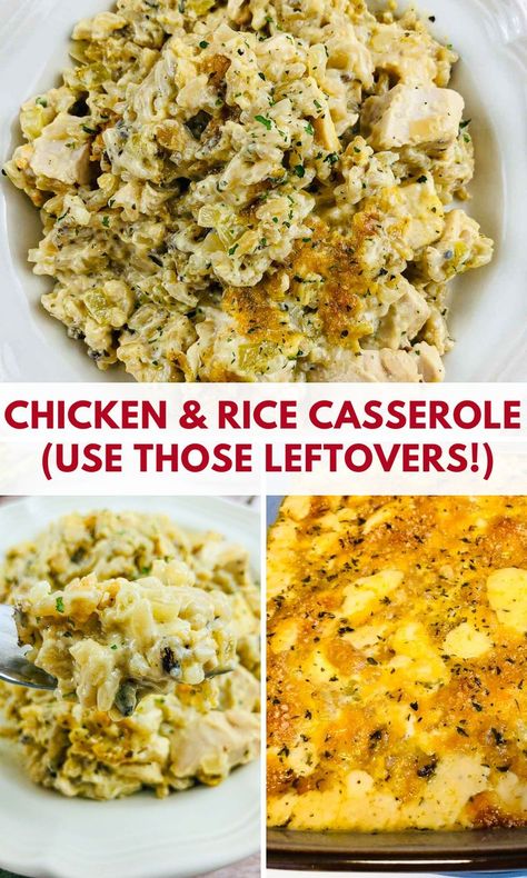 Chicken Rice Recipes Easy, Cooked Chicken Recipes Leftovers, Cooked Chicken Breast Recipes, Leftover Chicken Casserole, Leftover Chicken Breast Recipes, Recipe Using Leftover Chicken, Chicken And Wild Rice Casserole, Leftover Chicken Recipes Easy, Cooked Rice Recipes