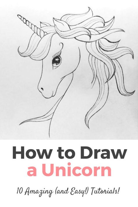 The Best 10 Tutorials on How to Draw a Unicorn Step by Step. Learn How to Draw a Unicorn Easy with the Best Online Video Tutorials for Kids and for Adults with acrylic, watercolor, pencils, charcoal and many more techniques! How to Draw a Unicorn for Kids, How to Draw a Unicorn Horn and more! They're very easy both for beginners, intermediate and advanced artists! Drawing ideas with pencils and more techniques! Molde, Unicorn Drawing Tutorial, Drawing Unicorn Easy, Step By Step Unicorn Drawing For Kids, Unicorn Paintings Acrylic, How To Draw Fairies Step By Step Easy, Draw Unicorn Easy Step By Step, How To Paint A Unicorn, How To Draw A Unicorn Step By Step Easy