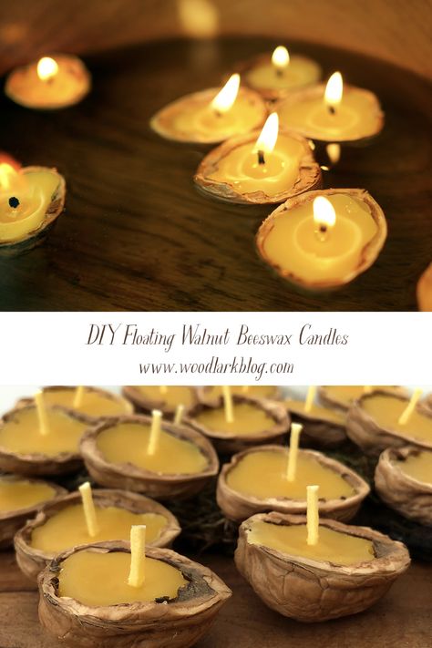 Acorn Candle, Walnut Shell Crafts, Beeswax Candles Diy, Candle Tutorial, Small Gifts For Friends, Acorn Crafts, Candle Kits, Pure Beeswax Candles, Shell Candles