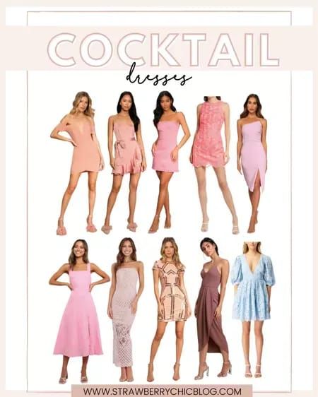 Rounding up the best cocktail dresses under $100 for spring to wear to a work event, wedding, shower and more! Business Cocktail Attire, Summer Cocktail Attire, Spring Cocktail Dress, Best Cocktail Dresses, Wedding Guest Outfit Spring, Spring Cocktail, Cocktail Dress Classy, Dresses For Spring, Spring Wedding Guest Dress