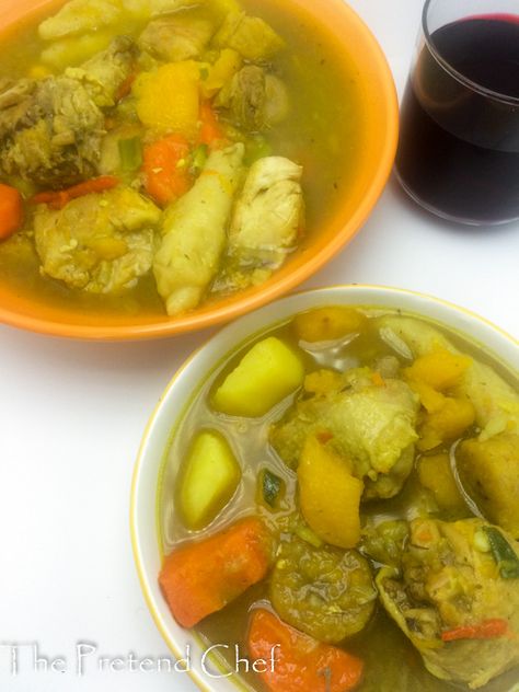 Haitian Chicken Soup, Carribean Chicken Soup, Caribbean Chicken Soup, Jamaican Meals, Haitian Dishes, Jamaican Oxtails, Jamaican Soup, Chicken Soup With Dumplings, Jamaican Chicken Soup