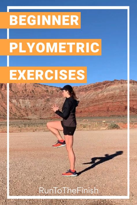 13 Beginner Plyometric Exercises for Runners (Videos) Weekly Gym Workouts, Plyometric Exercises, Exercises For Runners, Beginner Exercises, Explosive Workouts, Strength Training For Runners, Exercises For Beginners, Plyometric Workout, Cardio Workout At Home