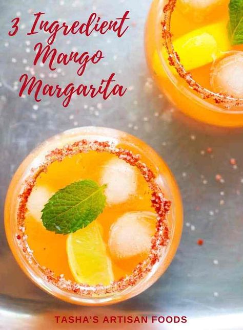 Mango Tequila Drinks, La Croix Recipes, Mango Juice Cocktail, Tequila Cocktails Easy, Easy Fruit Cocktails, Margarita Mix Recipe, Pineapple Margarita Recipe, Mango Margarita Recipe, Easy Cocktail Recipe