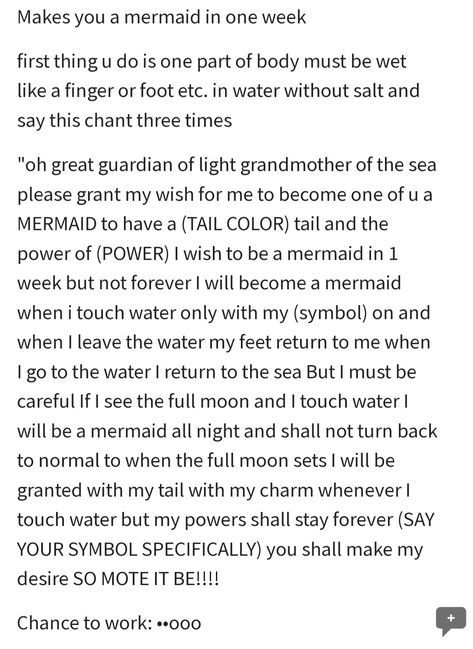 How To Feel Like A Mermaid, How To Become A Mermaid Real Spells, Mermaid Story Ideas, How To Become A Siren, Mermaid Spells That Actually Work, Siren Voice Spell, Mermaid Headcanon, How To Become A Mermaid, How To Be A Mermaid