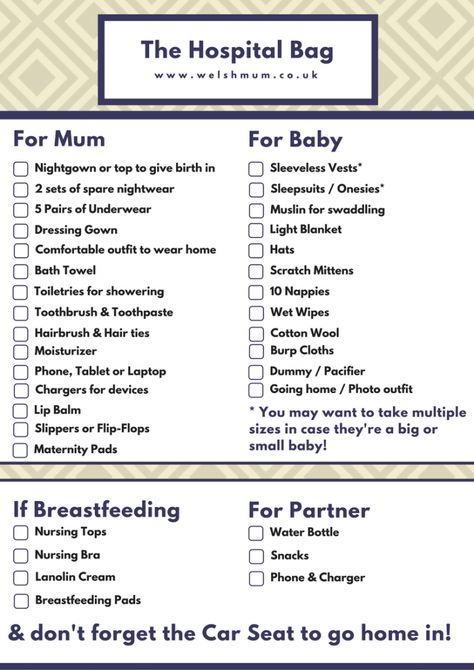 The Essential Hospital Bag Packing List | Welsh Mum of One Hospital Bag Checklist Uk, Maternity Checklist For Hospital, Mother Hospital Bag Packing Lists, Hospital List, Maternity List Hospital Bag, Pregnancy Go Bag Packing Lists, Bag Packing List, Baby Essential List, Hospital Checklist