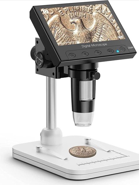 🔍 Dive into the fascinating world of small objects with the Elikliv EDM4 4.3" Coin Microscope! 🌟✨ This LCD digital microscope offers up to 1000x magnification, allowing you to explore coins and more with incredible detail. 💡🖥️ With 8 adjustable LED lights and PC view compatibility, uncover the hidden wonders and enhance your scientific discoveries! #EliklivMicroscope #HiddenDetailsRevealed #ScientificExploration Good Quality Videos, Digital Coin, Digital Microscope, Digital Imaging, Error Coins, Fill Light, Stem Toys, Cameras And Accessories, Mirrorless Camera