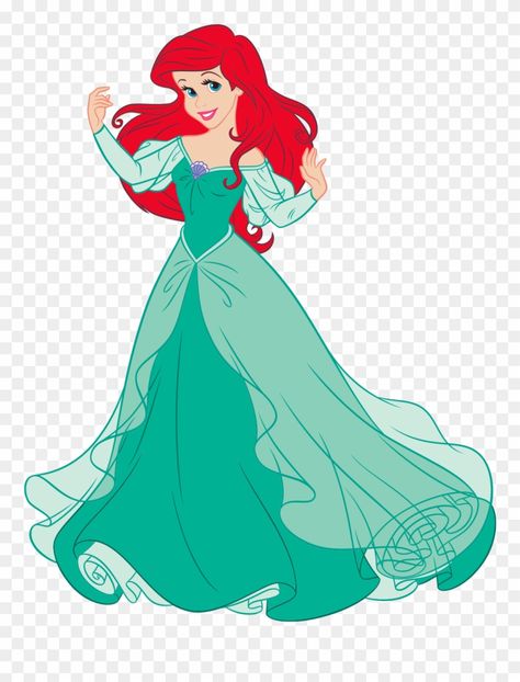 Dress Ariel Disney Junior Latam ... Ariel Green Dress, Ariel Outfit, Ariel Disney Princess, Princess Ariel Dress, Dress Clipart, Walt Disney Princesses, Alice In Wonderland Illustrations, Barbie Theme Party, Outfit Disney