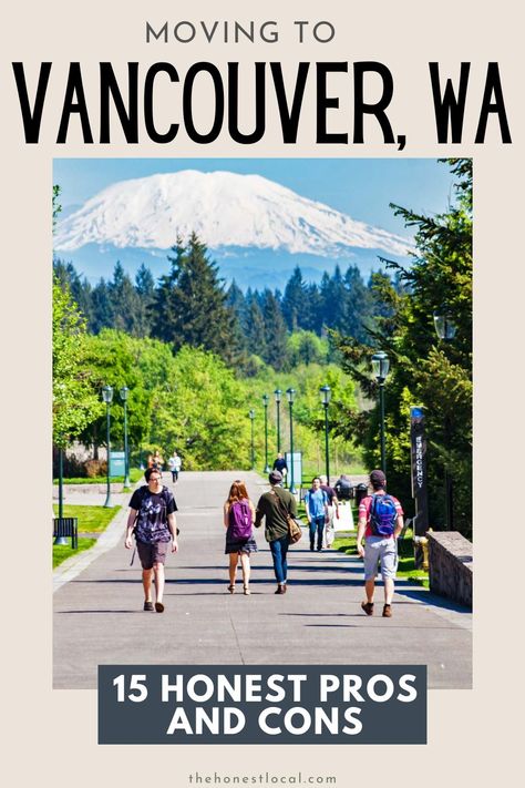 Pros and cons of moving to Vancouver, WA Living In Vancouver Canada, Living In Vancouver, Moving To Washington State, Washington Things To Do, Portland International Airport, Manifest Board, Living In Washington State, Downtown Core, Vancouver Washington