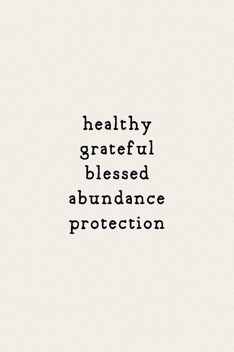 Gratitude #healthy #abundace #blessed #protected #safe Quotes Health, Gratitude Quotes, Powerful Words, Words Of Encouragement, Healthy Habits, Gratitude, Encouragement, Spirituality, Mindfulness