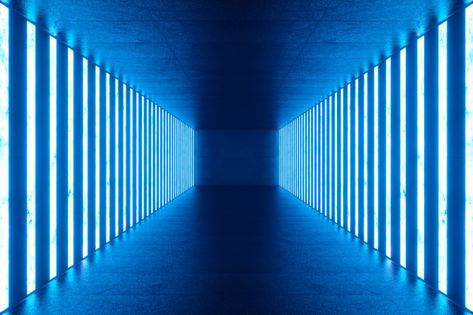 Corridor Interior Design, Neon Lamp, Neon Room, Blue Room, Sports Graphic Design, Neon Design, Blue Neon, Blue Rooms, Tap Room