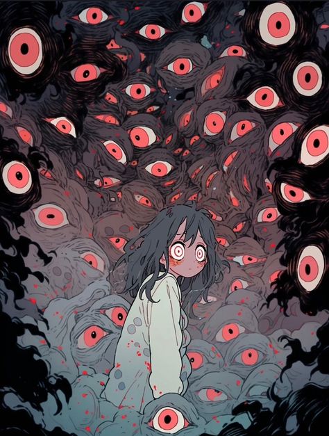 Japanese Horror, Arte 8 Bits, Japanese Word, Seni Dan Kraf, Dark Art Illustrations, Scary Art, Creepy Art, 판타지 아트, I Understand