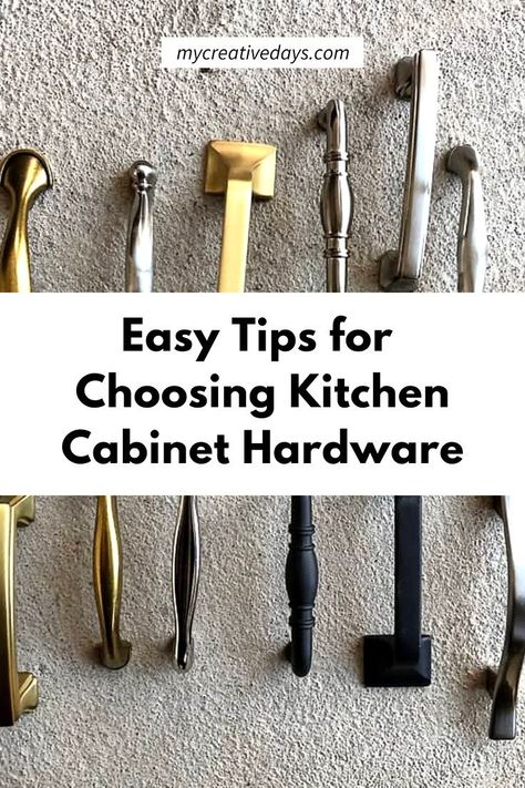 Are you looking to upgrade the look of your kitchen? If so, one of the easiest ways to do that is to change up your kitchen cabinet hardware. With the right hardware, you can easily transform the look of your kitchen cabinets from bland to beautiful. Read on to learn how to pick the perfect kitchen cabinet hardware for your space! Simple Kitchen Cabinet Hardware, Kitchen Handles Ideas White Cabinets, Brown Kitchen Cabinets With Silver Handles, Classic Kitchen Cabinet Handles, Shaker Cabinets Pulls, Update Kitchen Cabinet Pulls, Dark Hardware Kitchen, White Cabinets Kitchen Silver Hardware, Hardware For Grey Kitchen Cabinets