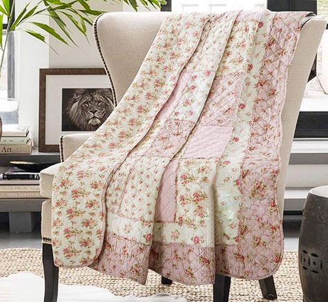 Patchwork, Shabby Chic Quilts, Bed Quilts, Floral Bedspread, Chic Quilts, Quilted Throw, Bed Quilt Cover, Toddler Bed Set, Quilted Throw Blanket