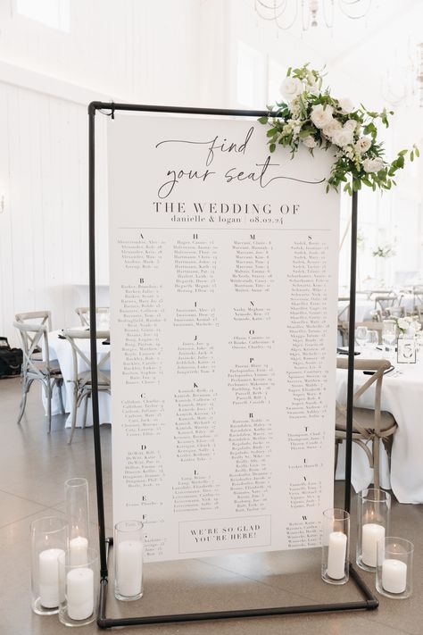 Seating Chart Goals... Seating Chart By Name, Hanging Seating Chart Wedding, Wedding Seating Plan Ideas, Creative Wedding Seating Chart, Diy Seating Chart Wedding, Large Seating Chart, Table Seating Chart Wedding, Wedding Seating Chart Display, Plan Wedding