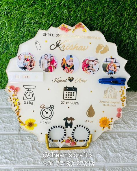 Resin frame (baby Keepsake) 🩵🌸 10 inches 12 inches 14 inches LED and stand included Can be customised in any theme #babyhanger #babyresinkeepsake #babyresinframe #resinframe Baby Resin Frame, Resin Baby Frame, Resin Baby Keepsake, Baby Boy Decorations, Baby Hangers, Baby Art Projects, Resin Crafts Tutorial, Resin Frame, Baby Frame