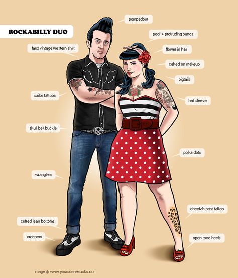 Rockabilly Couple, Cheetah Print Tattoos, Mode Rockabilly, Rockabilly Mode, Rockabilly Looks, Rockabilly Wedding, Retro Tattoos, 50s Rockabilly, Rockabilly Girl