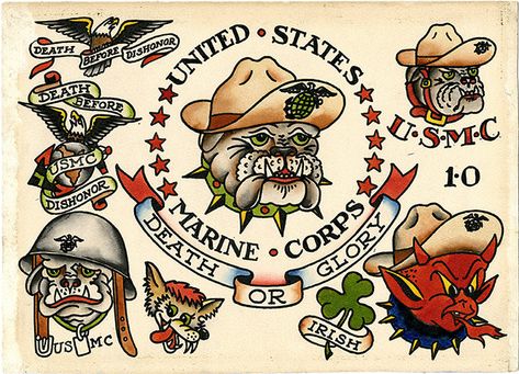 Sailor Jerry Marine Corps Tattoo, American Traditional Marine Corps Tattoo, Marine Corps Traditional Tattoo, Marine Corps Bulldog Tattoos, Usmc American Traditional Tattoo, Marine Bulldog Tattoo, Usmc Bulldog Tattoo, Usmc Tattoos, Marine Tattoos