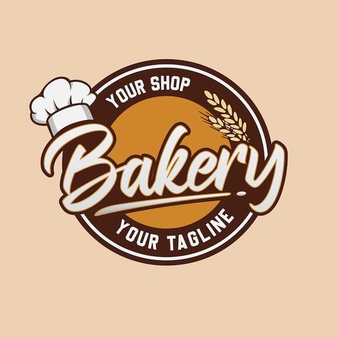 Bakery shop badge logo | Premium Vector #Freepik #vector #baking-logo #logo-design #bread-logo #pastry-logo Pastries Logo Design, Pastry Logo Design Ideas, Bread Logo Design Ideas, Baking Logo Ideas, Bakery Banner Design, Pastries Logo, Bakery Logo Design Ideas, Pastry Shop Logo, Logo Bakery Cake