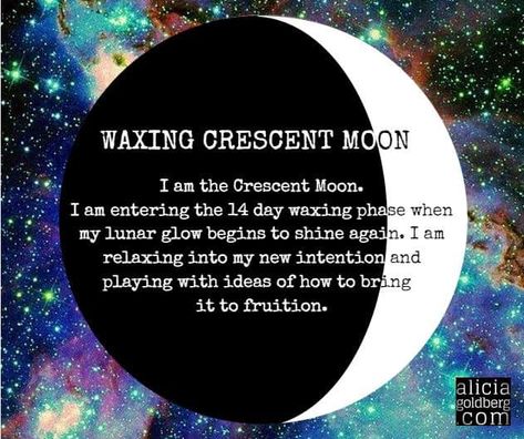 Magical definition of a waxing crescent moon The Moon Cycle, Waxing Crescent Moon, Moon House, Magnetic Energy, Waxing Moon, Moon Magick, Moon Spells, Moon Cycle, Eclectic Witch