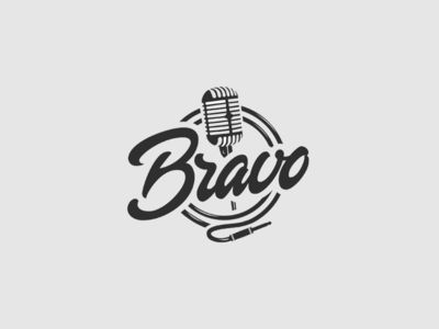 Bravo Karaoke Logo Design, Radio Logo Design, Karaoke Logo, Tequila Logo, Musical Logo Design, Mic Logo, Singer Logo, Musical Logo, Liz Phair