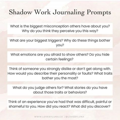 Shadow Work Journal Prompts Self Love, Deep Journal Prompts, Shadow Work Journal Prompts, Work Journal Prompts, Shadow Work Spiritual, Mindfulness Journal Prompts, Shadow Work Journal, Healing Journaling, Work Journal